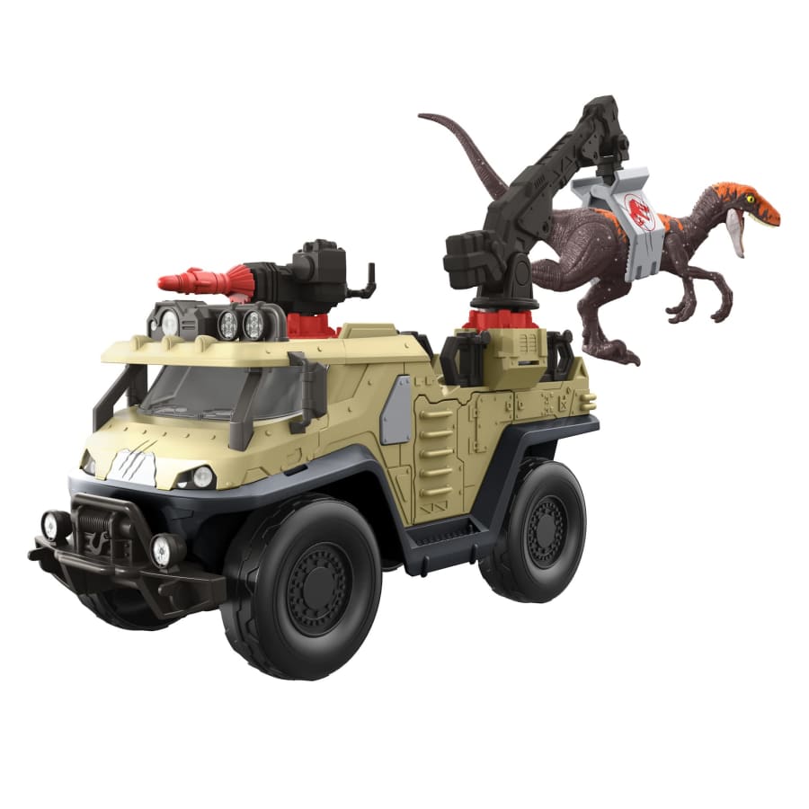 Hot! Jurassic World Capture 'N Crush Off - Road Truck