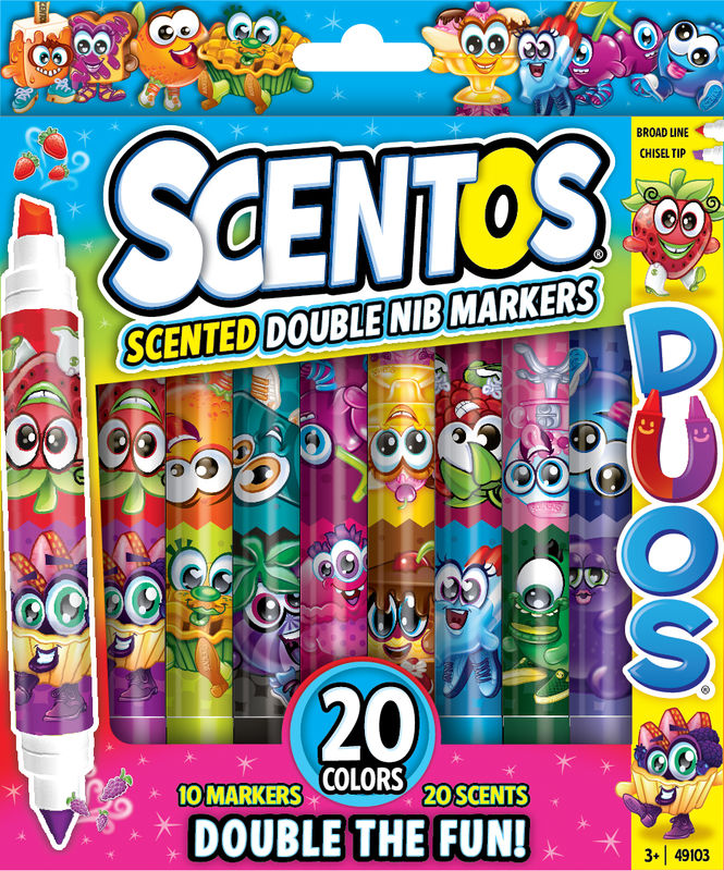 Scented Double - Nib Markers Duos: 10 - Pack with 20 Great Colors