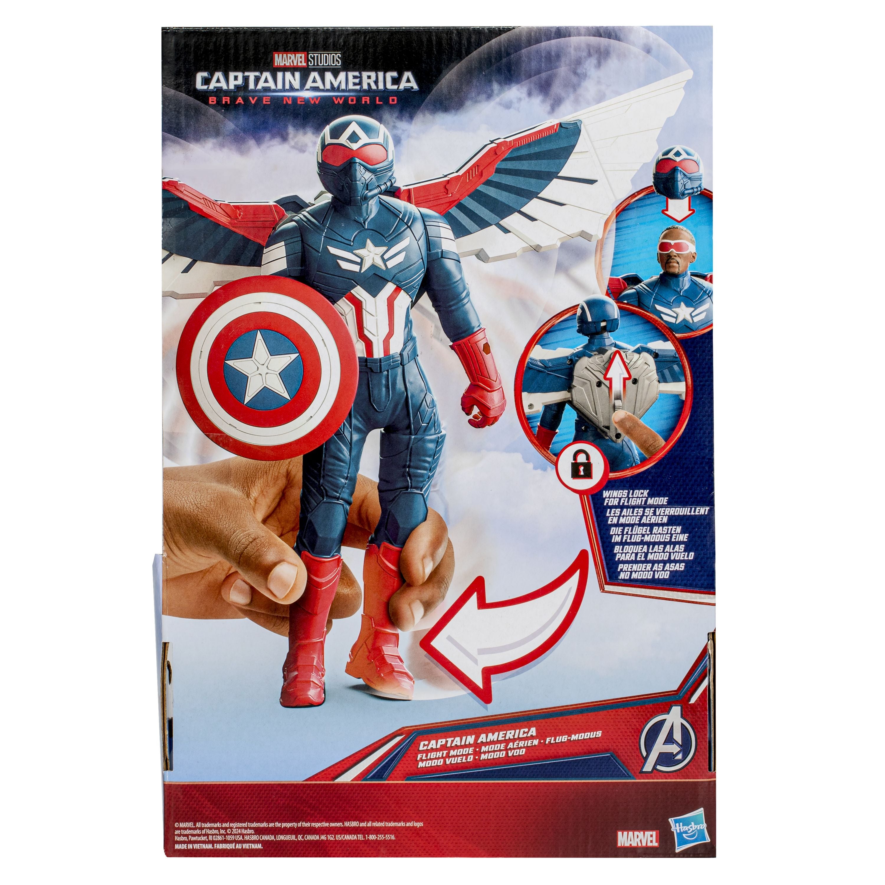 Hot Sale! 9-Inch Marvel Avengers Captain America Flight Mode Action Figure - Brave New World