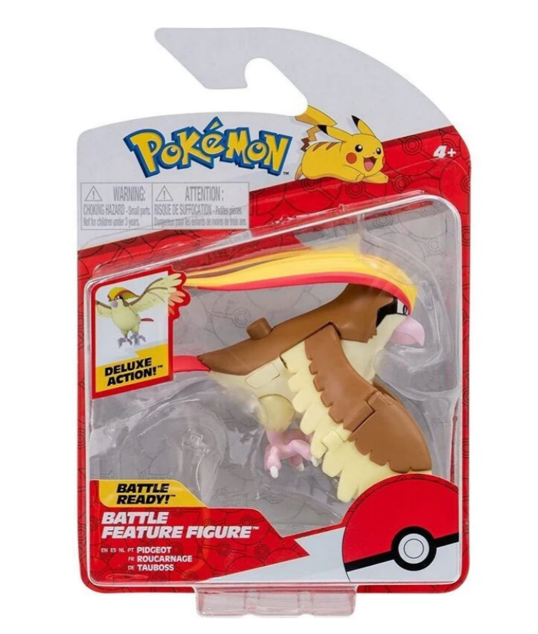 4.5 - inch Authentic Pokemon Battle Feature Figure - Pidgeot