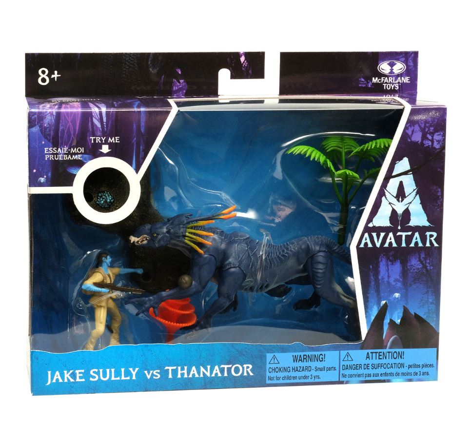 Hot! Disney Avatar Medium Deluxe Figure Set: Thanator & Jake Sully