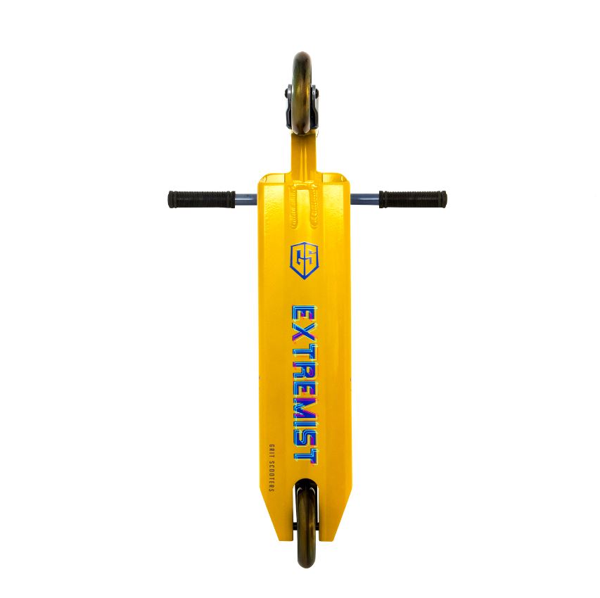 GRIT Extreme Gold/Blue Scooter with Upgraded Wide Deck
