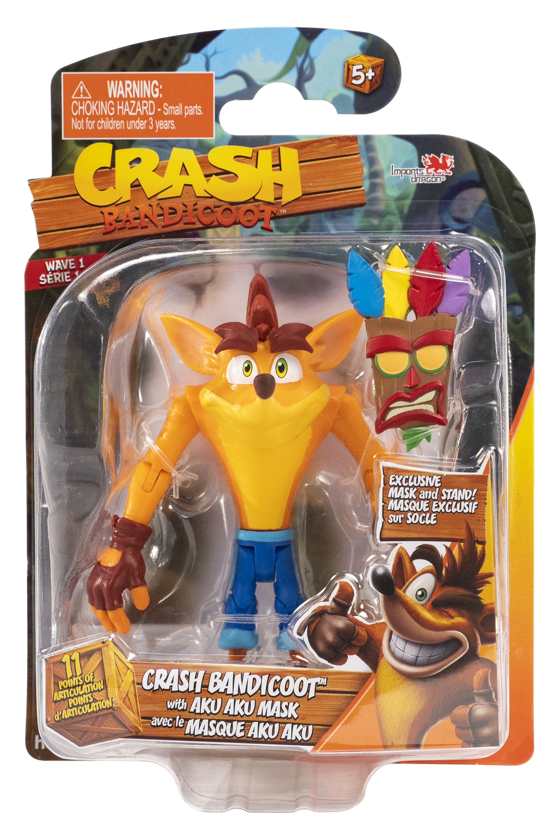 Hot Deal! Crash Bandicoot 4.5 Action Figure - Series 1 Standard Crash for Fans
