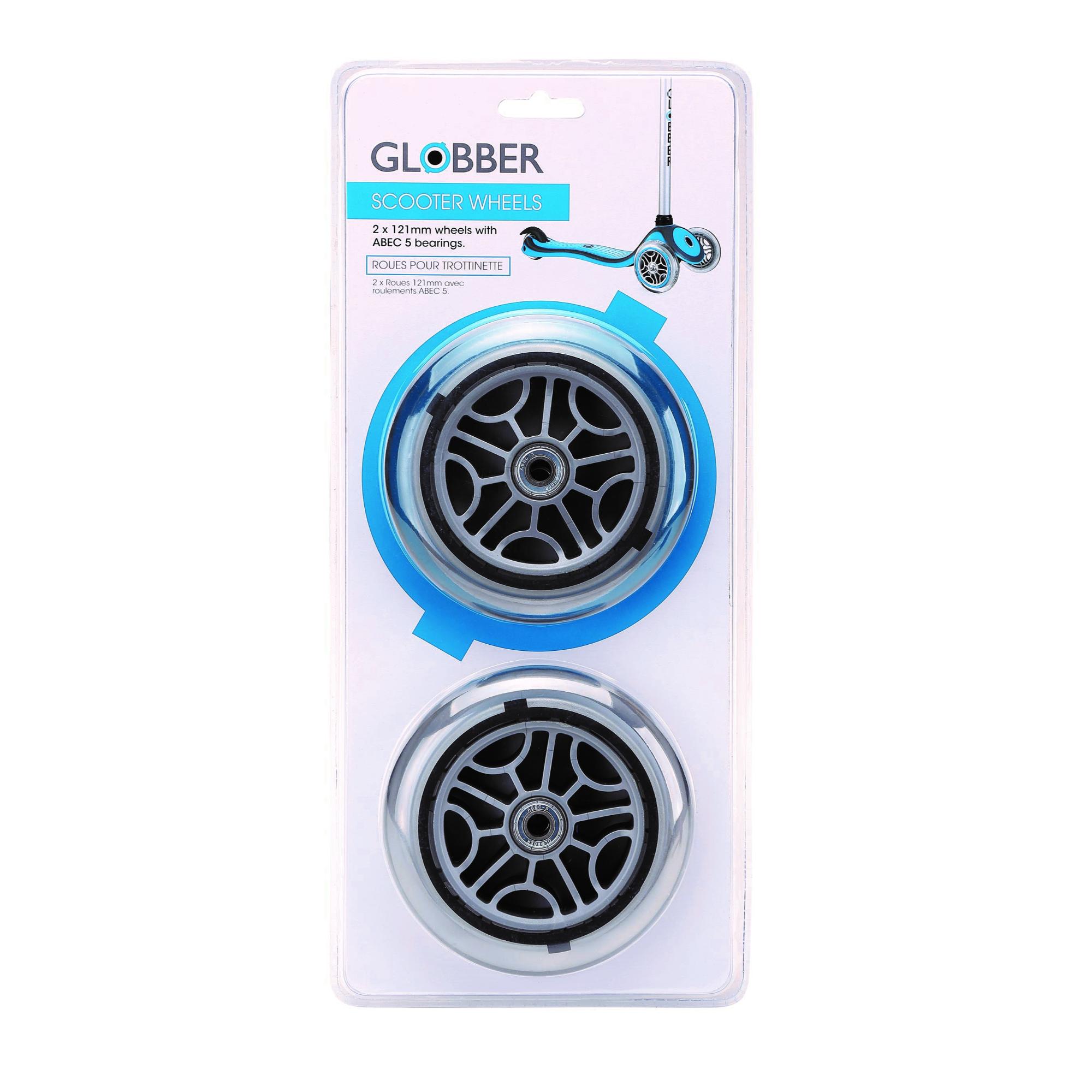 Globber 121Mm Wheels (Pair) - Ideal for Multiple Scooter Series, Great Value!