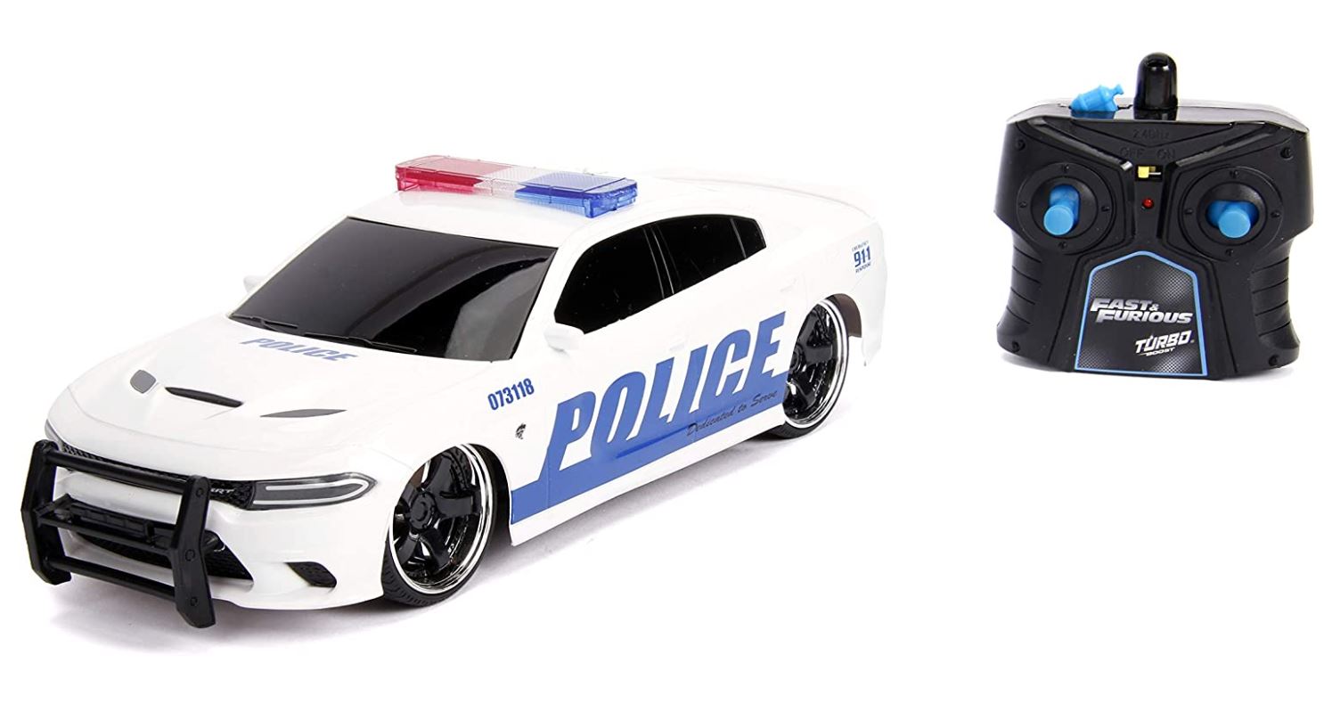 Jada Fast & Furious Twin Pack RC Cars: Dom's Charger and Police Hellcat