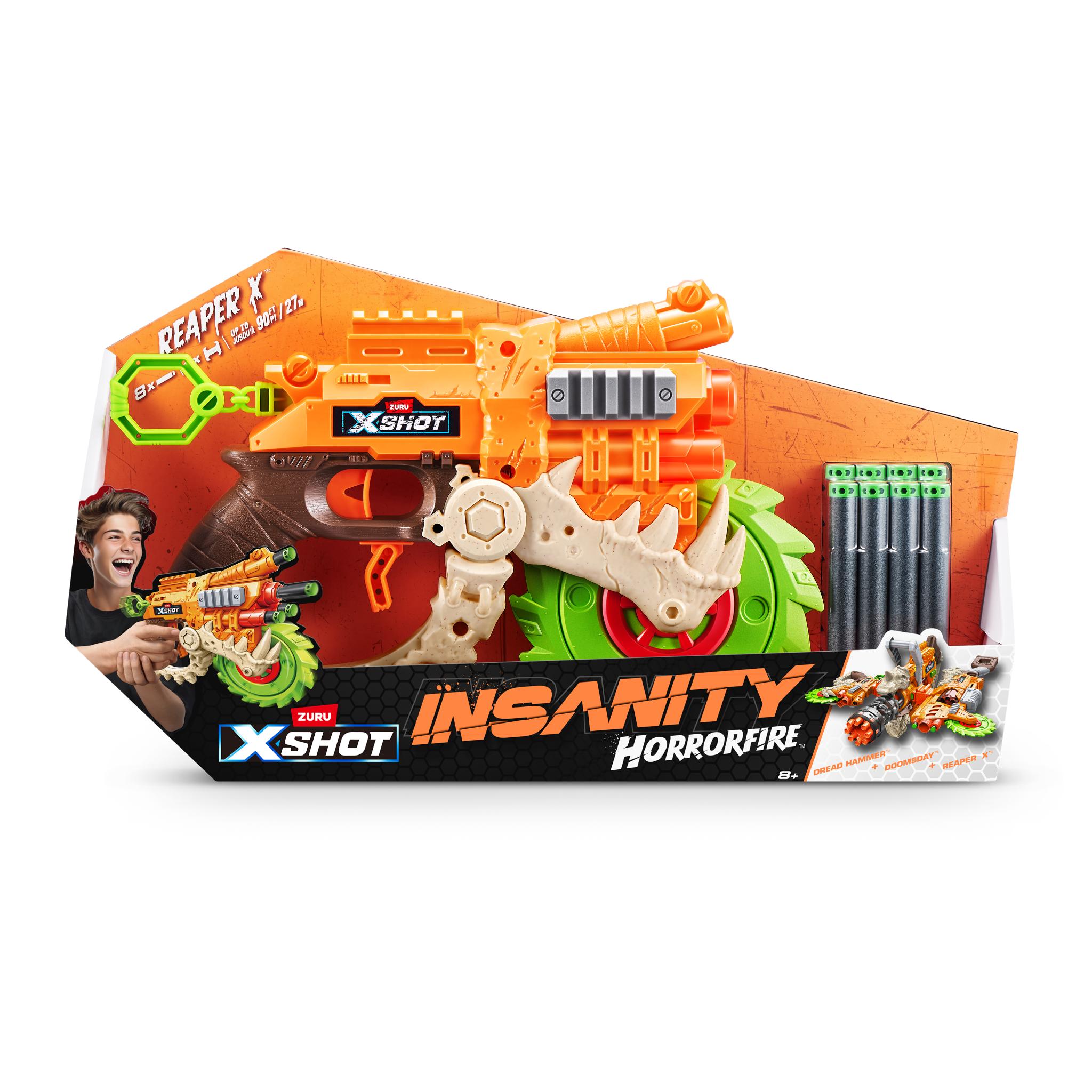 Hot Deal! ZURU X Shot Horror Fire Series 1 Reaper X Blaster with 8 Darts