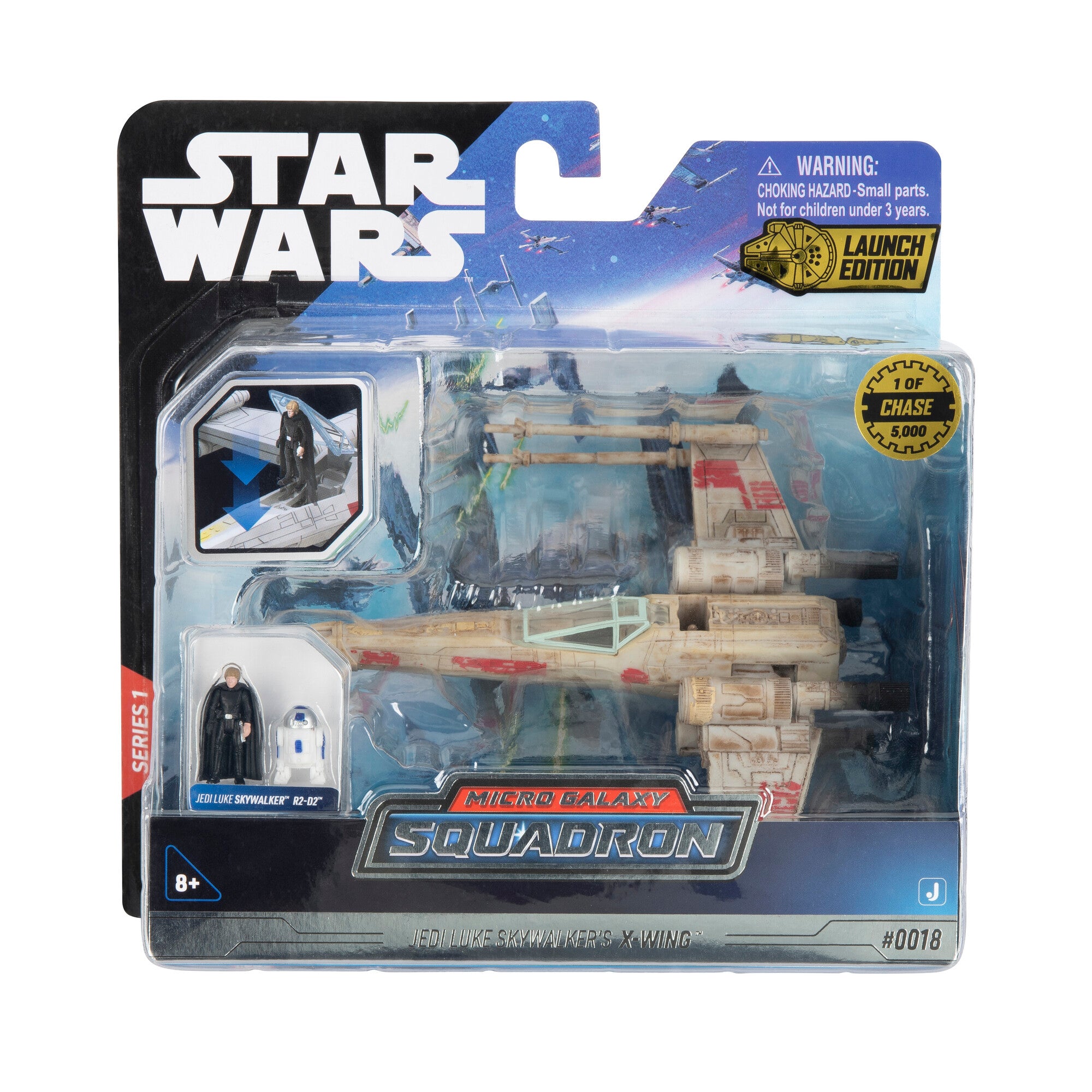 Star Wars 5-Inch Micro Galaxy Squadron 0018 Jedi Luke Skywalker's X-Wing Vehicle & Figure Set