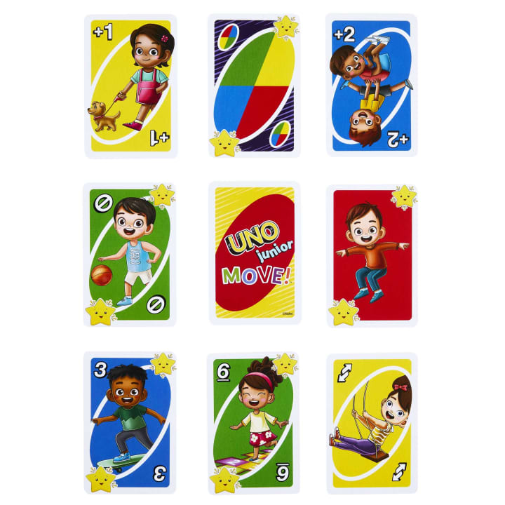Hot Sale! UNO Junior Move Card Game for Kids and Families Aged 3+