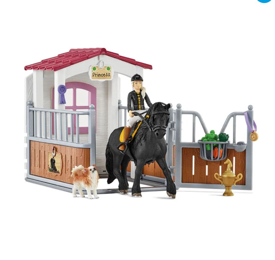 Schleich Horse Club Tori & Princess Horse Stall Set with Cool Accessories