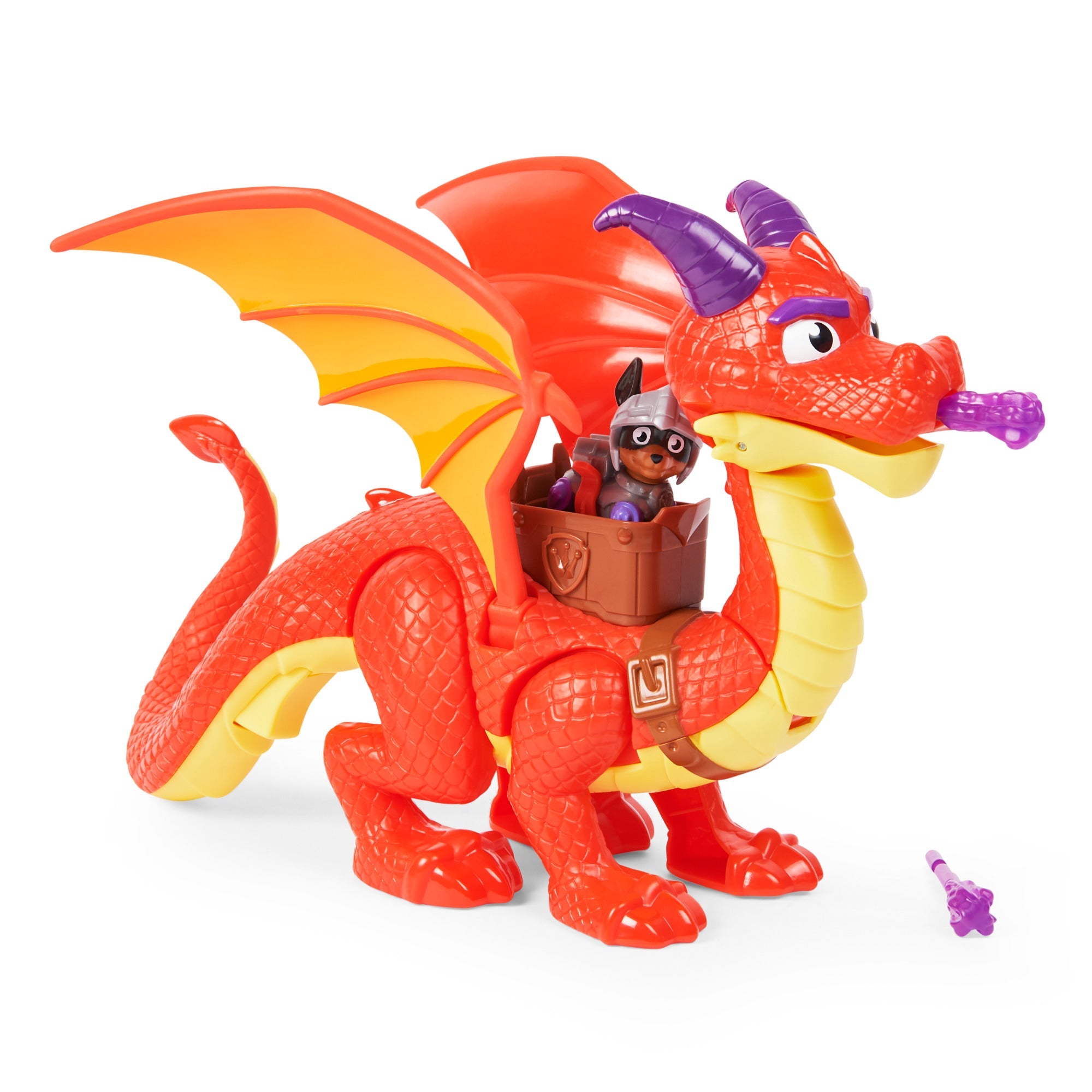 PAW Patrol Rescue Knights: Super - Winged Sparks The Dragon and Exclusive Claw Action Figures