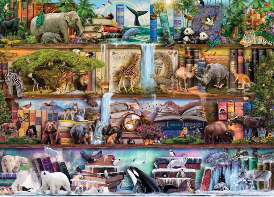 TREAT YO'SHELF S2 1000-Piece Jigsaw Puzzle: Amazing Animal Kingdom - Must - Have!
