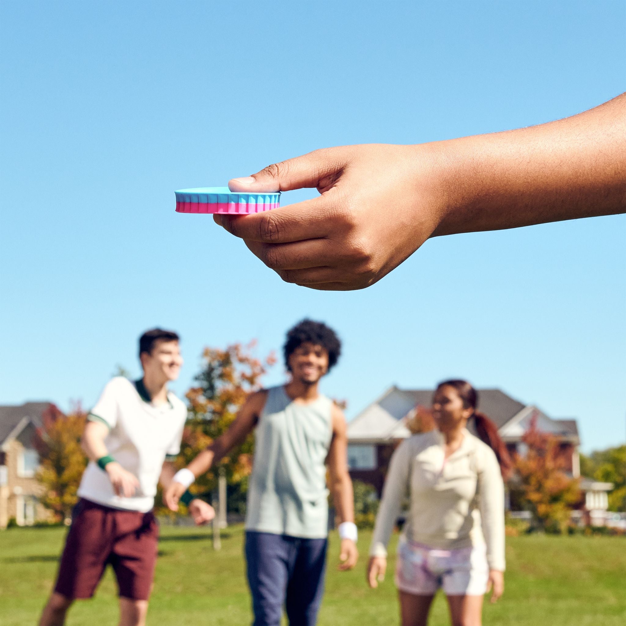 Aerobie Pro Lite Mini Throwing Disc - Blue & Pink | Fly Up to 200 Ft!