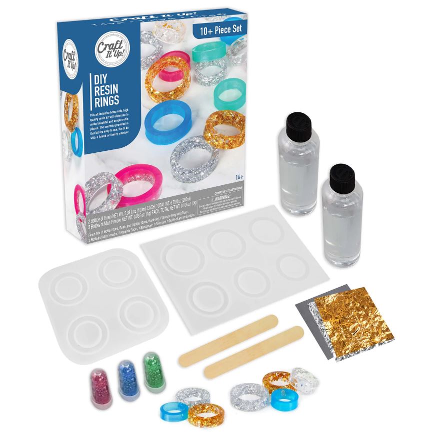 DIY Colorful Resin Ring Making Kit for Creative Kids