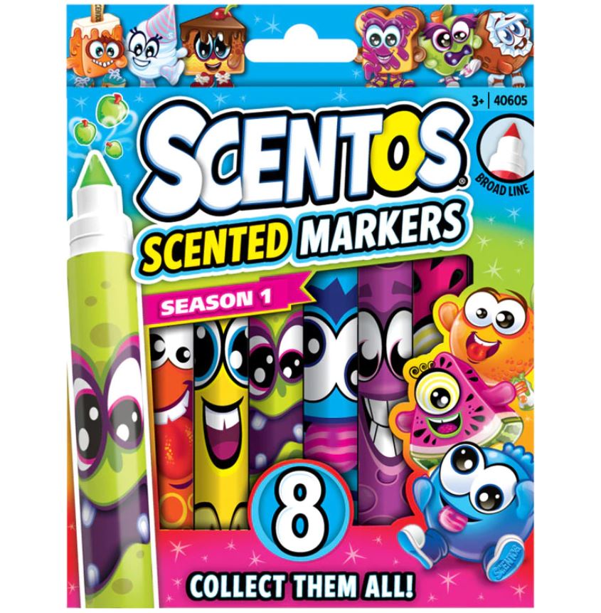 8-Pack Scented Markers by Scentos for Creative Fun