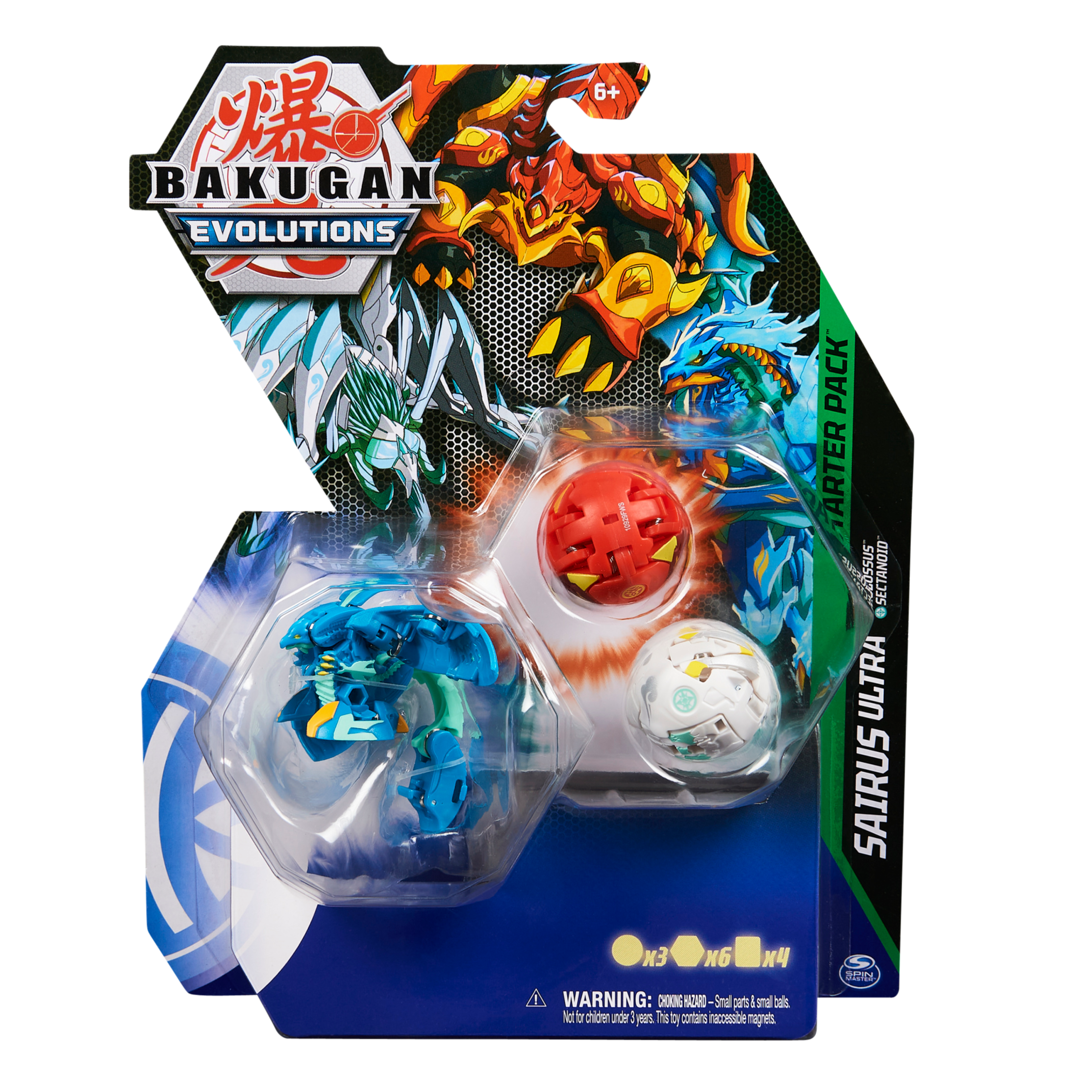 Epic Bakugan Evolutions Starter Pack with Sairus Ultra for Action