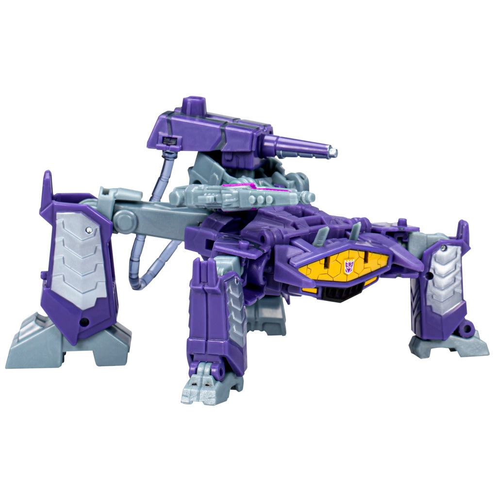 Deluxe Class Transformers Earthspark - Shockwave Toy with Build-a-Figure Piece