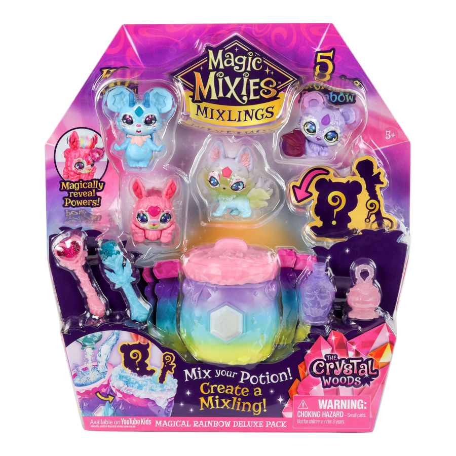 Hot! Magic Mixies Mixlings Magical Rainbow Deluxe Pack