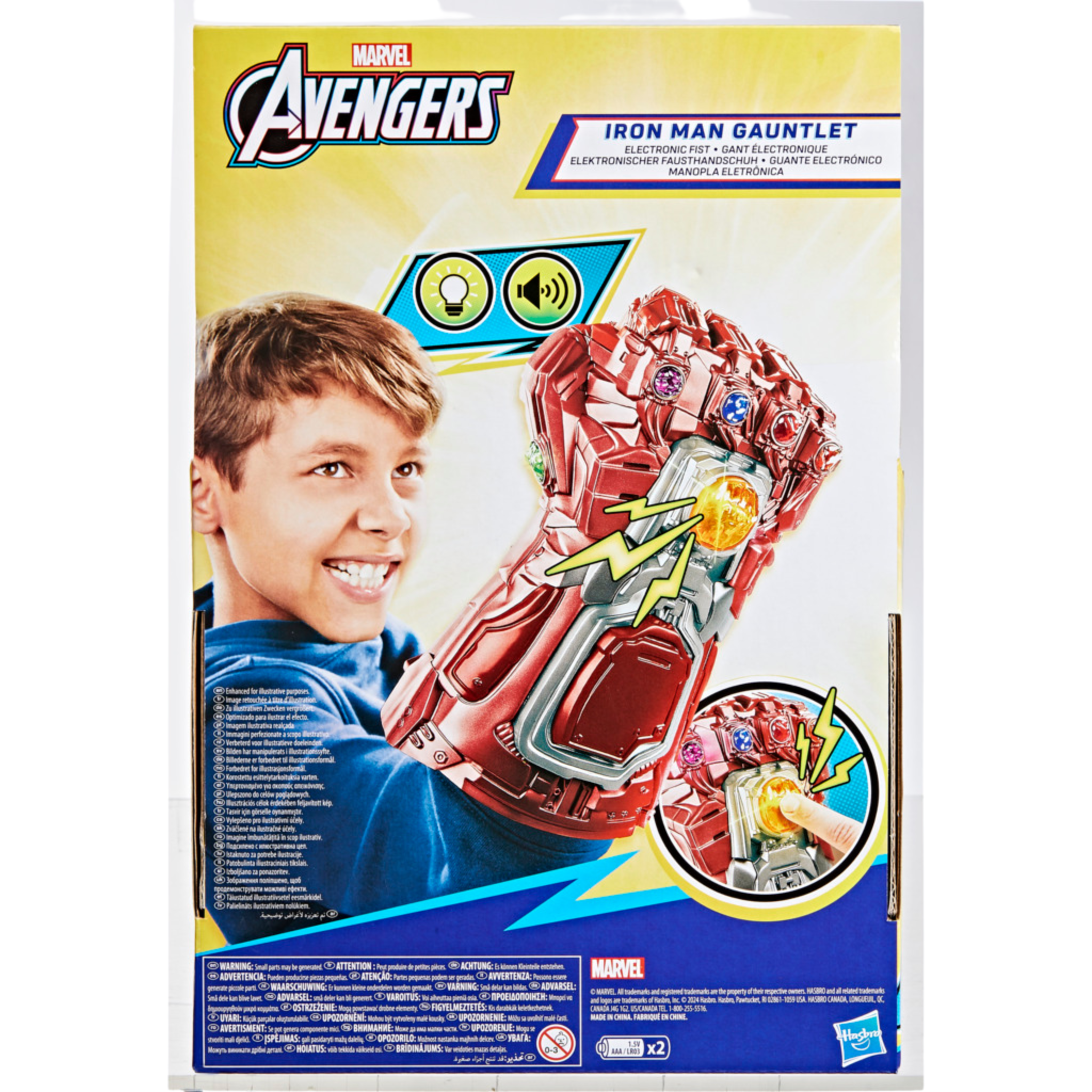 Hot! Marvel Avengers: Endgame Electronic Red Infinity Gauntlet Fist Toy for Kids