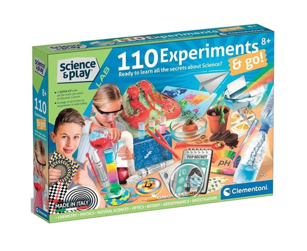 Clementoni 110-Science Experiment Set - Fun & Discovery