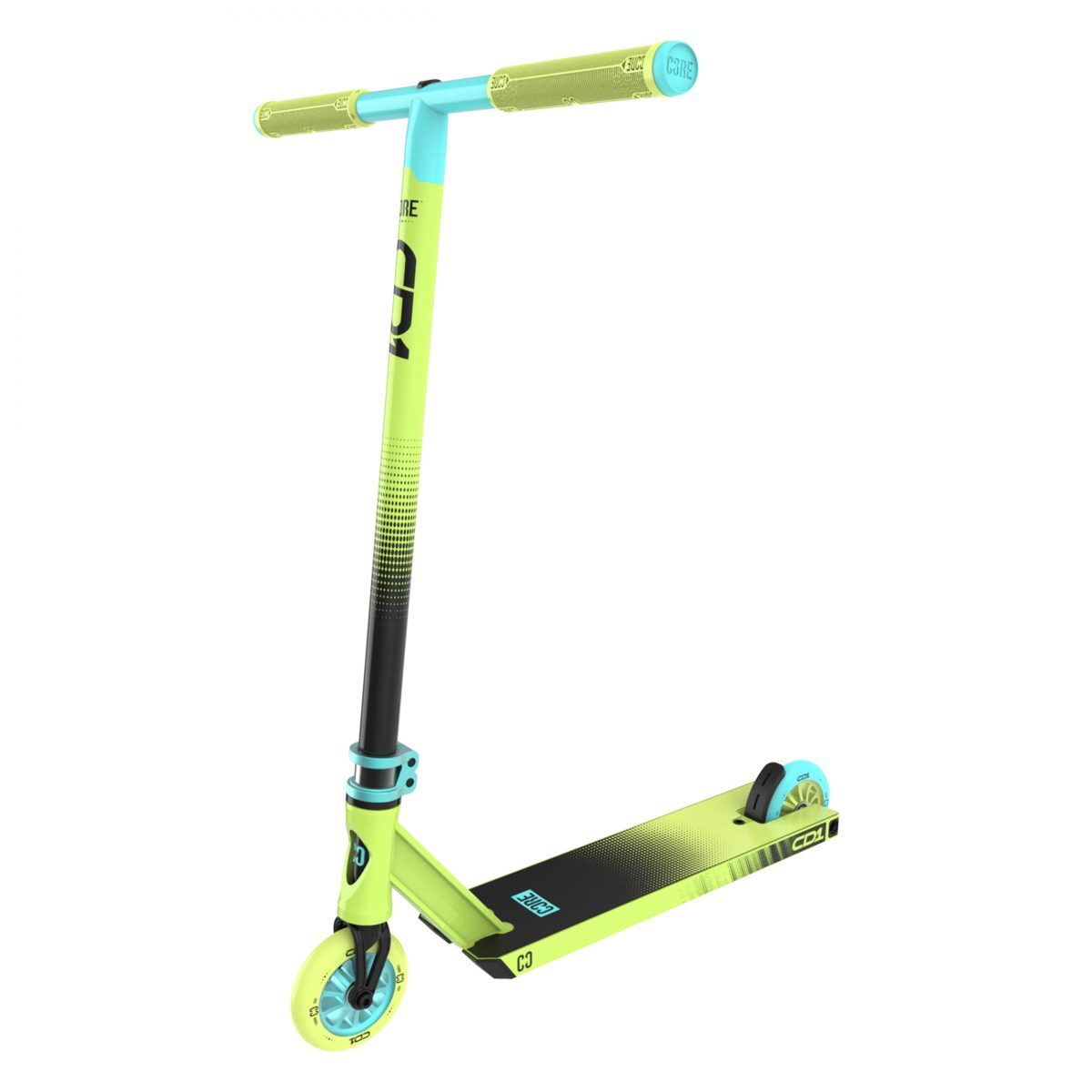Hot Deal! Core CD1 Lime/Blue Complete Stunt Scooter for Beginners