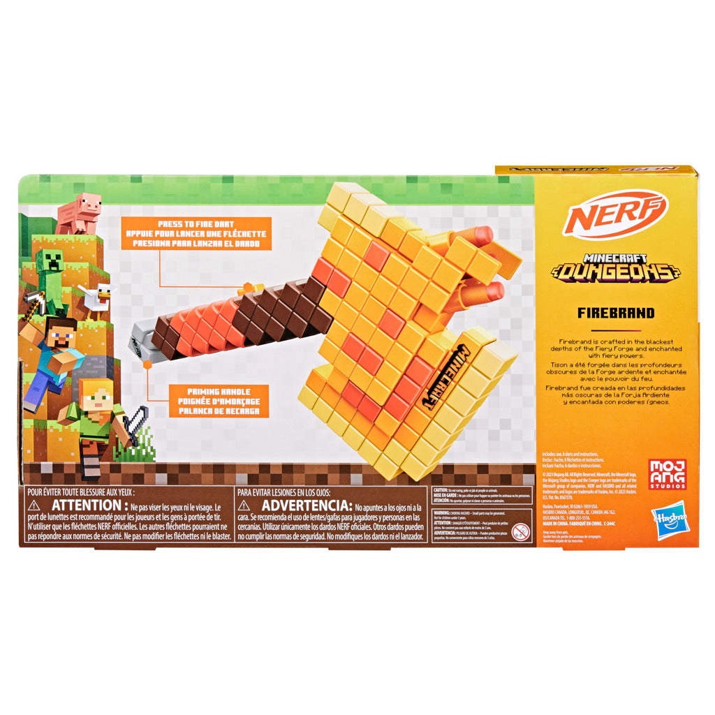 Hot Deal! Nerf Minecraft Firebrand Dart - Blasting Axe