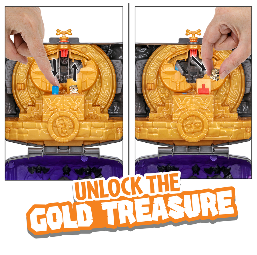Treasure X Lost Lands Skull Island Temple: Mega Playset with Exclusive Micro Figures & Real Gold Treasure