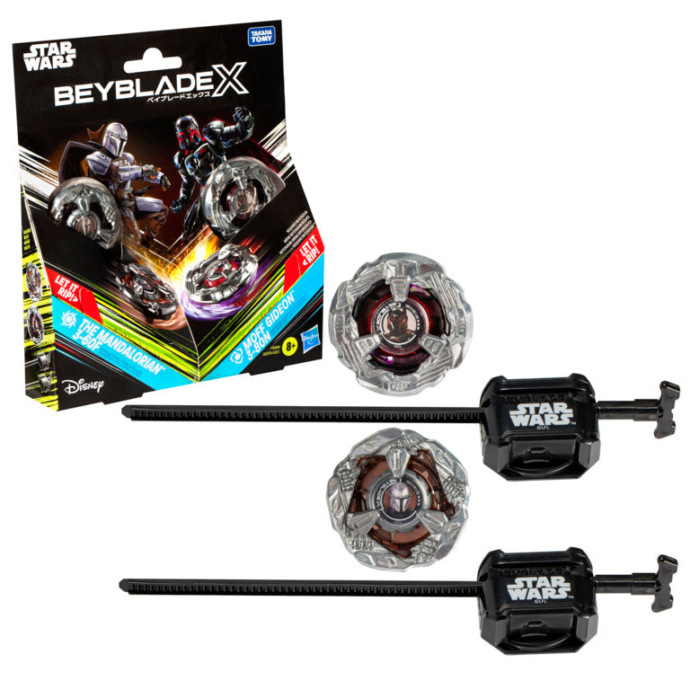 Hot Deal! Star Wars Beyblade X - The Mandalorian 3 - 60F and Moff Gideon 3 - 80N Battle Tops