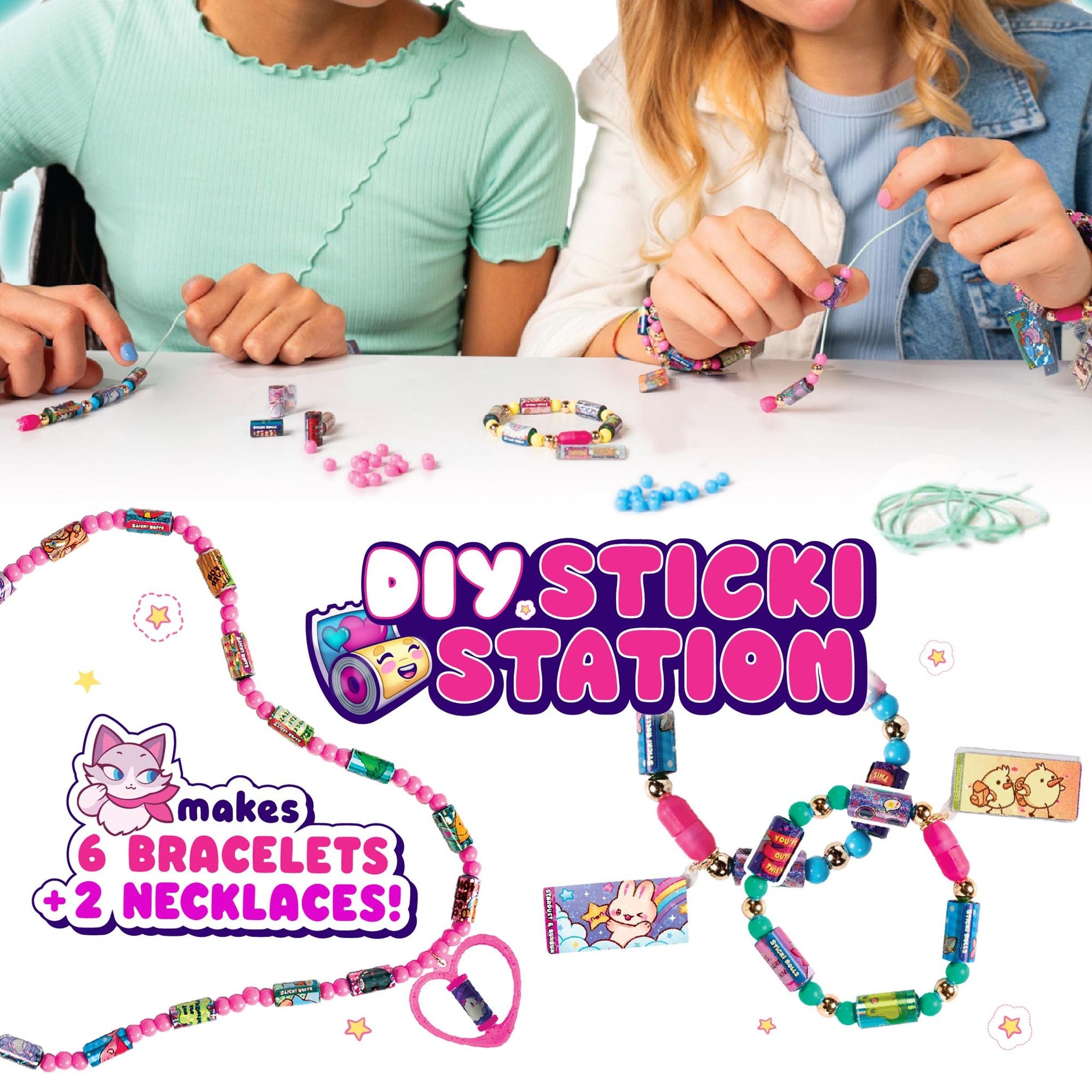 Sticki Rolls DIY Holographic Jewellery Kit with Kawaii Stickers