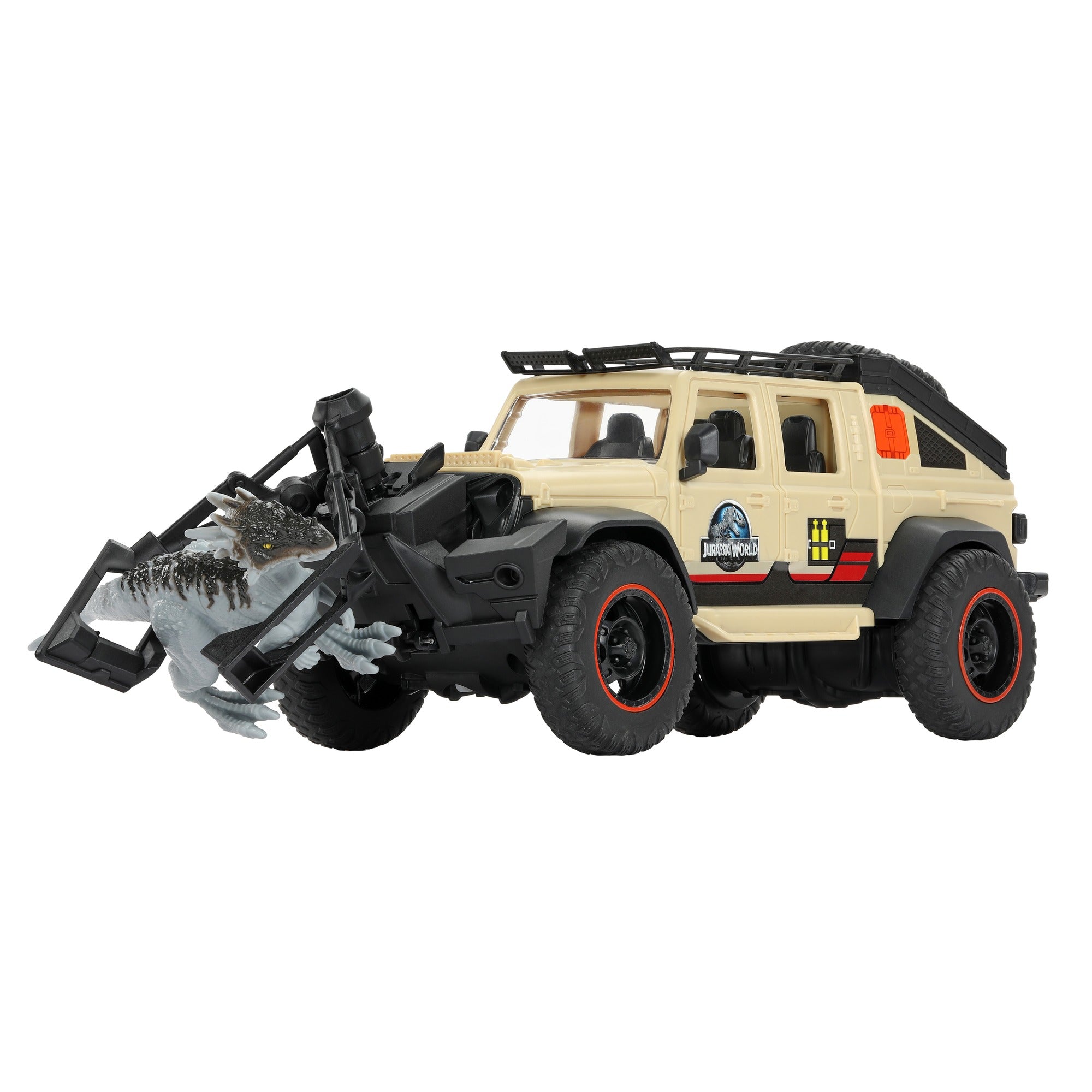Matchbox Jurassic World Dominion 1:18 Scale Remote - Controlled Jeep Gladiator with Dino Figure