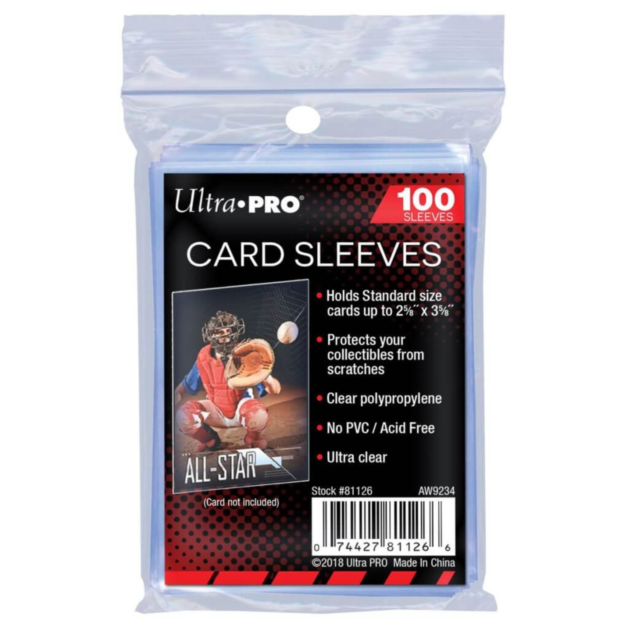 100-Pack Ultra Pro High-Quality Soft Card Sleeves for Standard Cards