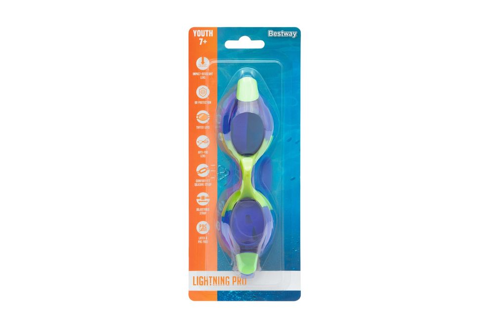 Bestway Lightning Pro Swimming Goggles - Assorted Styles for Kids Aged 7+
