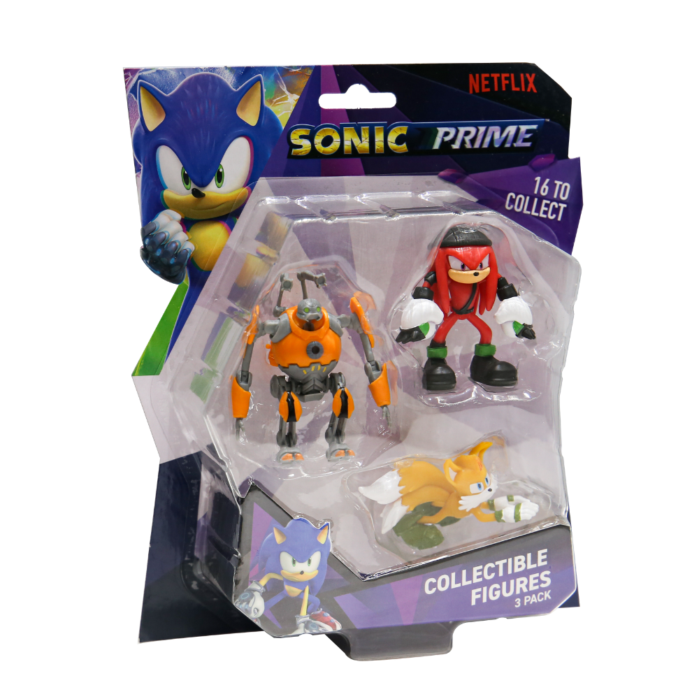 Assorted 3-Pack Sonic Prime Collectible Character Figures