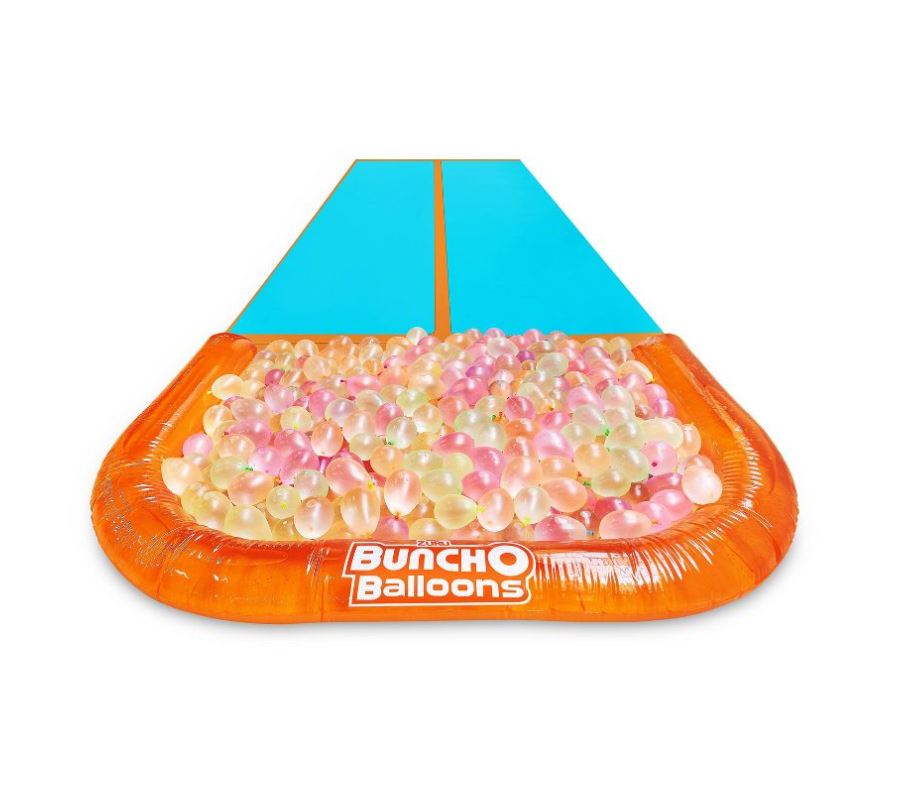 Hot Deal! ZURU Bunch O Balloons Neon Water Slide Set with 100 Self - Sealing Water Balloons