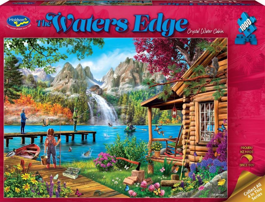 Hot! THE WATERS EDGE 1000-Piece Jigsaw Puzzle - Crystal Water Cabin