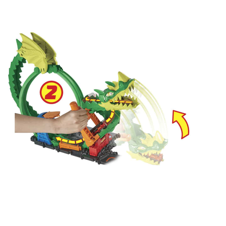 Hot Wheels Dragon Drive Firefight Set - Action - Packed Fun!